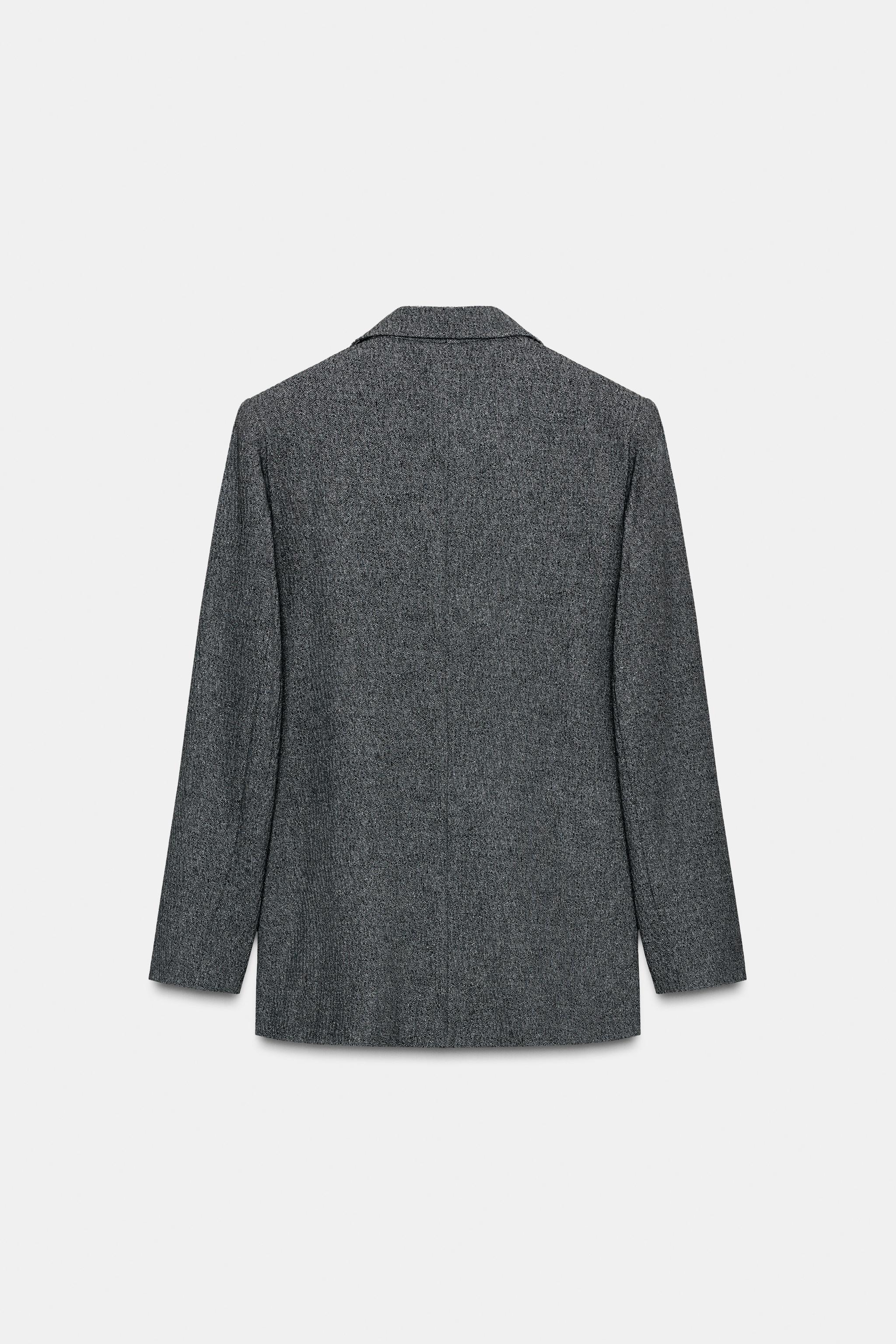 STRAIGHT BLAZER WITH SHOULDER PADS